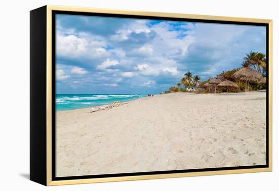 The Cuban Beach of Varadero on a Beautiful Day-Kamira-Framed Premier Image Canvas
