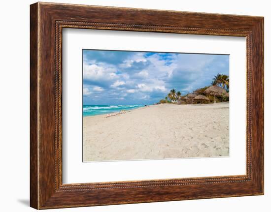 The Cuban Beach of Varadero on a Beautiful Day-Kamira-Framed Photographic Print