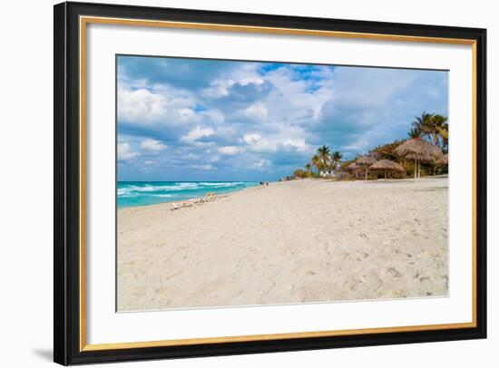 The Cuban Beach of Varadero on a Beautiful Day-Kamira-Framed Photographic Print