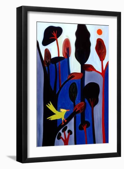 The cuckoo in the depths of the woods, 1997, (oil on linen)-Cristina Rodriguez-Framed Giclee Print