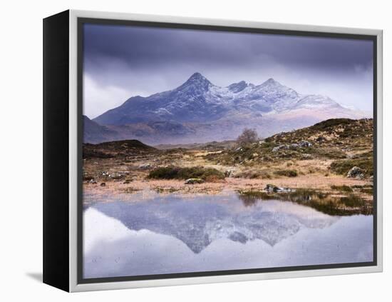 The Cuillins Reflected in the Lochan, Sligachan, Isle of Skye, Scotland, UK-Nadia Isakova-Framed Premier Image Canvas