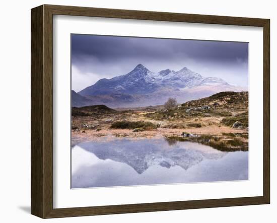 The Cuillins Reflected in the Lochan, Sligachan, Isle of Skye, Scotland, UK-Nadia Isakova-Framed Photographic Print