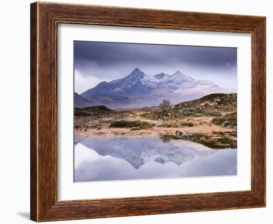 The Cuillins Reflected in the Lochan, Sligachan, Isle of Skye, Scotland, UK-Nadia Isakova-Framed Photographic Print