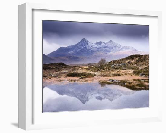 The Cuillins Reflected in the Lochan, Sligachan, Isle of Skye, Scotland, UK-Nadia Isakova-Framed Photographic Print