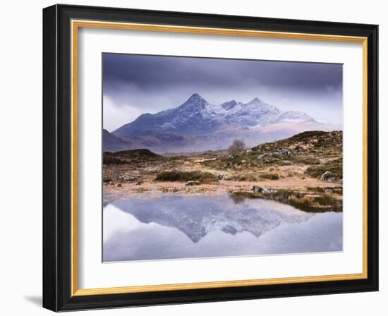 The Cuillins Reflected in the Lochan, Sligachan, Isle of Skye, Scotland, UK-Nadia Isakova-Framed Photographic Print