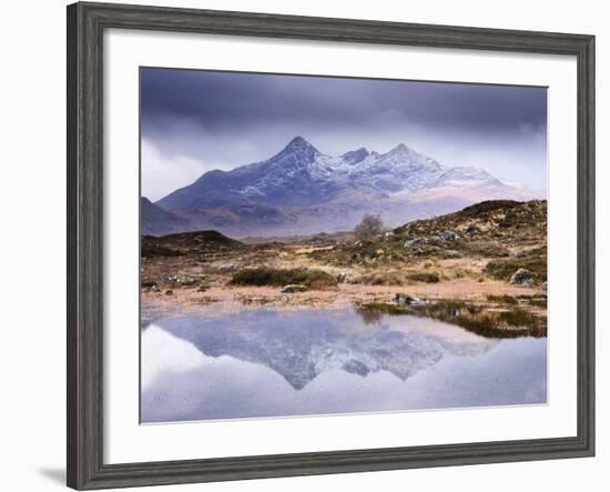 The Cuillins Reflected in the Lochan, Sligachan, Isle of Skye, Scotland, UK-Nadia Isakova-Framed Photographic Print