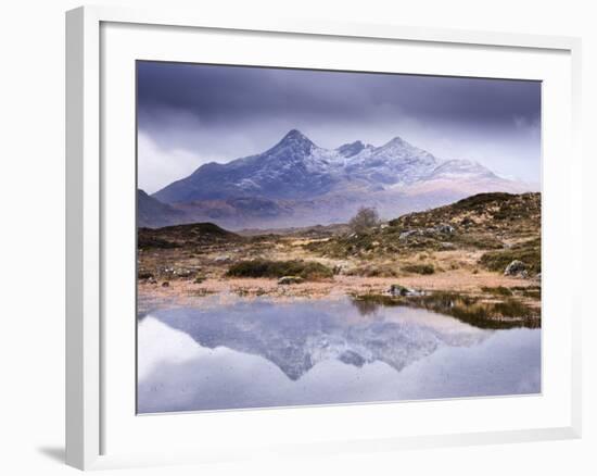 The Cuillins Reflected in the Lochan, Sligachan, Isle of Skye, Scotland, UK-Nadia Isakova-Framed Photographic Print