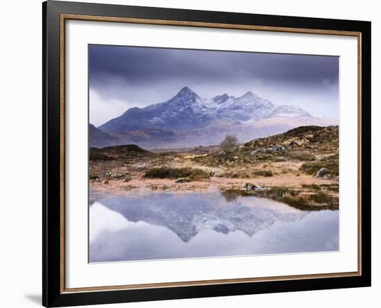 The Cuillins Reflected in the Lochan, Sligachan, Isle of Skye, Scotland, UK-Nadia Isakova-Framed Photographic Print