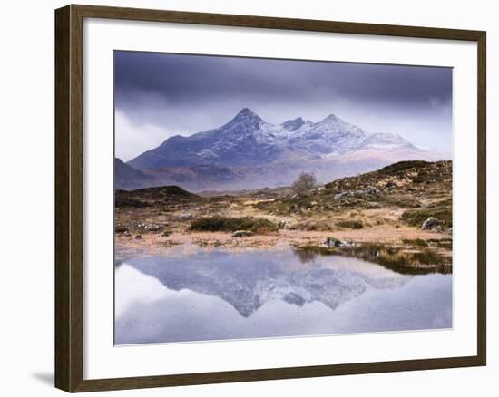 The Cuillins Reflected in the Lochan, Sligachan, Isle of Skye, Scotland, UK-Nadia Isakova-Framed Photographic Print