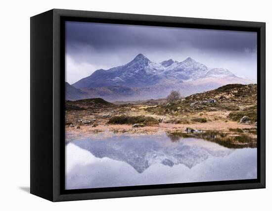 The Cuillins Reflected in the Lochan, Sligachan, Isle of Skye, Scotland, UK-Nadia Isakova-Framed Premier Image Canvas