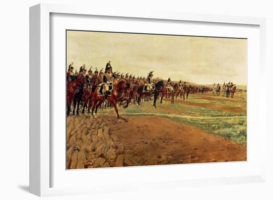 The Cuirassiers Before Their Charge at the Battle of Austerlitz in 1805, Detail, 1878-Jean-Louis Ernest Meissonier-Framed Giclee Print