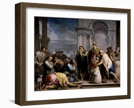 The Cup of Joseph in the Sack of Benjamin, ca. 1749-Jacopo Amigoni-Framed Giclee Print