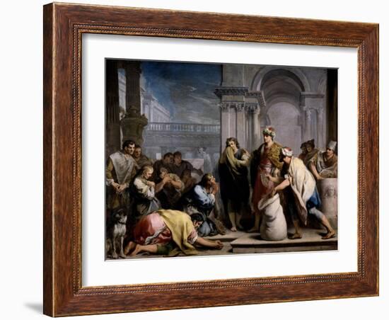 The Cup of Joseph in the Sack of Benjamin, ca. 1749-Jacopo Amigoni-Framed Giclee Print