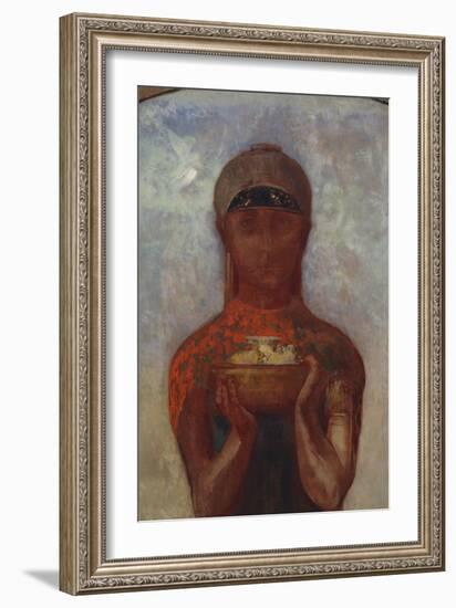 The Cup of Mystery, with Sibyl; La Coupe De Mystere, Ou Sibylle-Odilon Redon-Framed Giclee Print