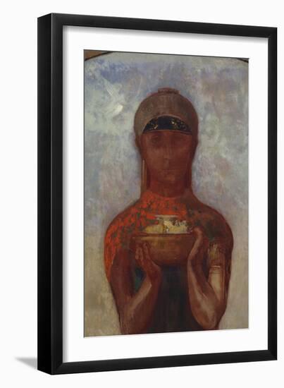 The Cup of Mystery, with Sibyl; La Coupe De Mystere, Ou Sibylle-Odilon Redon-Framed Giclee Print