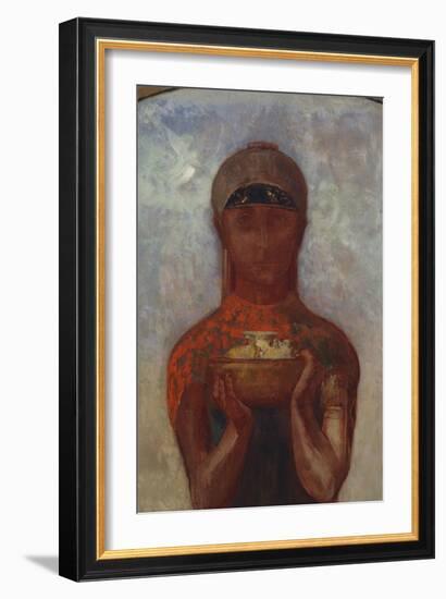 The Cup of Mystery, with Sibyl; La Coupe De Mystere, Ou Sibylle-Odilon Redon-Framed Giclee Print