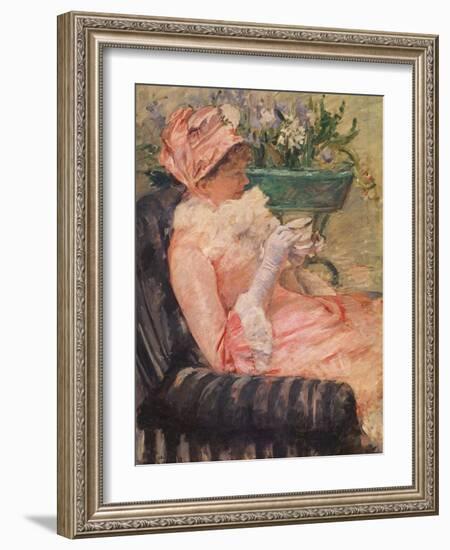 The Cup of Tea, Ca, 1880-81-Mary Cassatt-Framed Giclee Print