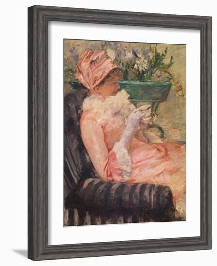 The Cup of Tea, Ca, 1880-81-Mary Cassatt-Framed Giclee Print