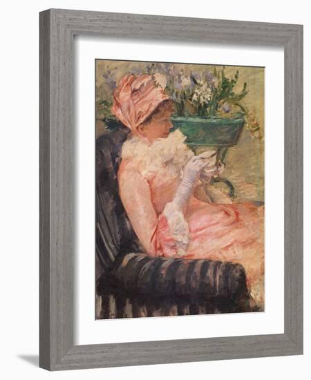 The Cup of Tea, Ca, 1880-81-Mary Cassatt-Framed Giclee Print