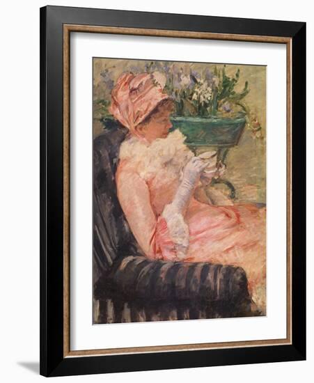 The Cup of Tea, Ca, 1880-81-Mary Cassatt-Framed Giclee Print