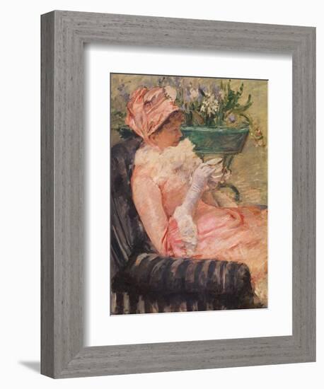 The Cup of Tea, Ca, 1880-81-Mary Cassatt-Framed Giclee Print