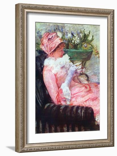 The Cup of Tea-Mary Cassatt-Framed Art Print