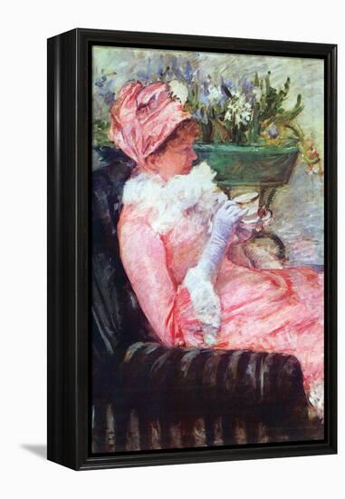 The Cup of Tea-Mary Cassatt-Framed Stretched Canvas