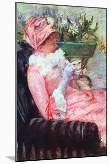 The Cup of Tea-Mary Cassatt-Mounted Art Print