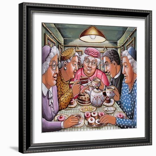 The Curate Taking Tea with the Ladies, 2009-P.J. Crook-Framed Giclee Print