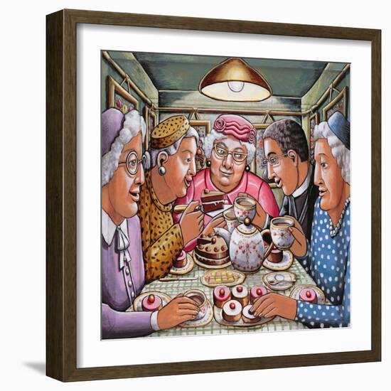 The Curate Taking Tea with the Ladies, 2009-P.J. Crook-Framed Giclee Print