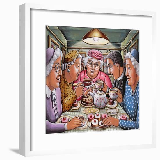 The Curate Taking Tea with the Ladies, 2009-P.J. Crook-Framed Giclee Print