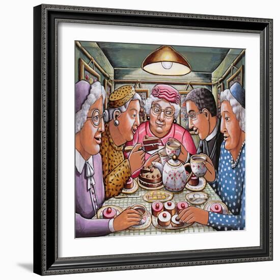 The Curate Taking Tea with the Ladies, 2009-P.J. Crook-Framed Giclee Print