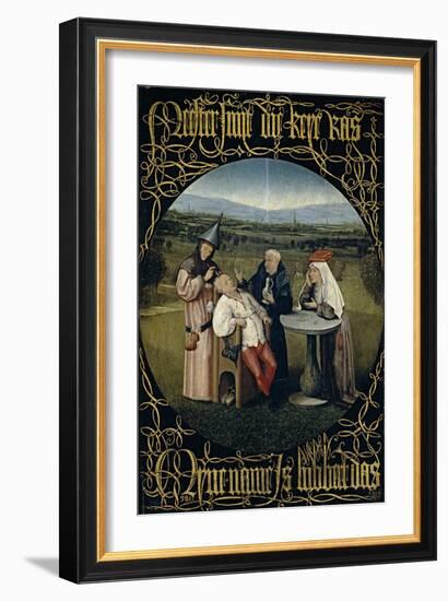 The Cure of Folly (Extraction of the Stone of Madnes), Between 1488 and 1516-Hieronymus Bosch-Framed Giclee Print