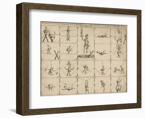 The Curious and Uncommon Performance of a Monkey as They Will Be Introduced Every Evening at…-null-Framed Giclee Print