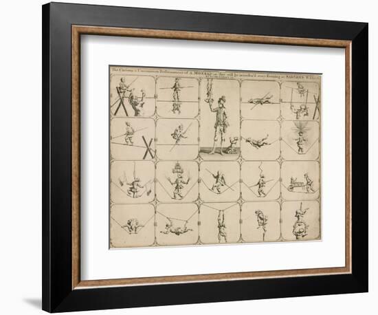 The Curious and Uncommon Performance of a Monkey as They Will Be Introduced Every Evening at…-null-Framed Giclee Print