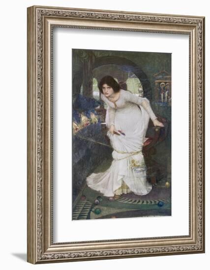 "The Curse is Come Upon Me" Cried the Lady of Shalott-John William Waterhouse-Framed Photographic Print