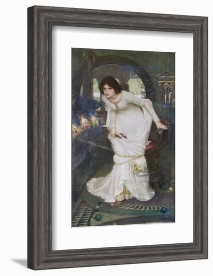 "The Curse is Come Upon Me" Cried the Lady of Shalott-John William Waterhouse-Framed Photographic Print