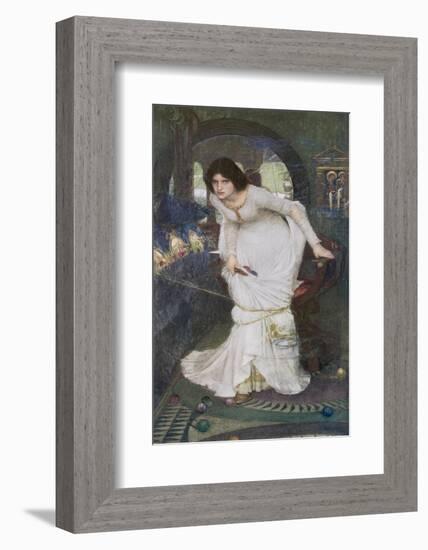 "The Curse is Come Upon Me" Cried the Lady of Shalott-John William Waterhouse-Framed Photographic Print