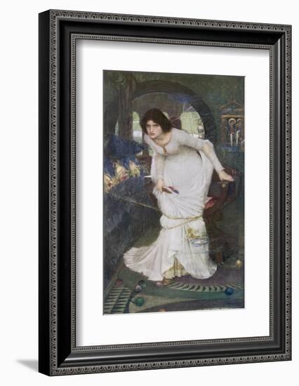 "The Curse is Come Upon Me" Cried the Lady of Shalott-John William Waterhouse-Framed Photographic Print