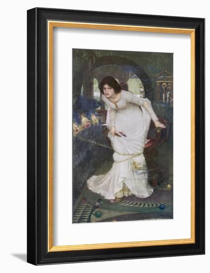 "The Curse is Come Upon Me" Cried the Lady of Shalott-John William Waterhouse-Framed Photographic Print