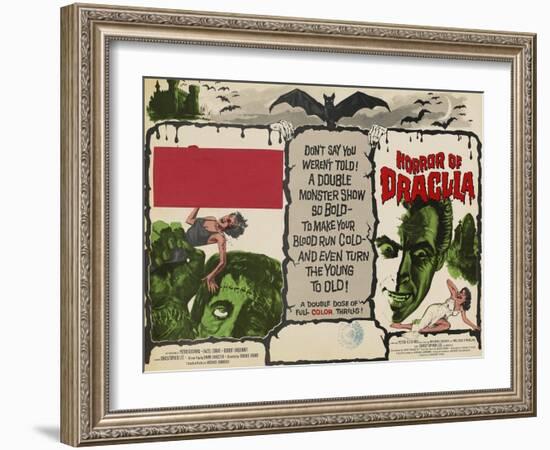 The Curse of Frankenstein, 1957, Horror of Dracula, 1958, Christopher Lee-null-Framed Art Print