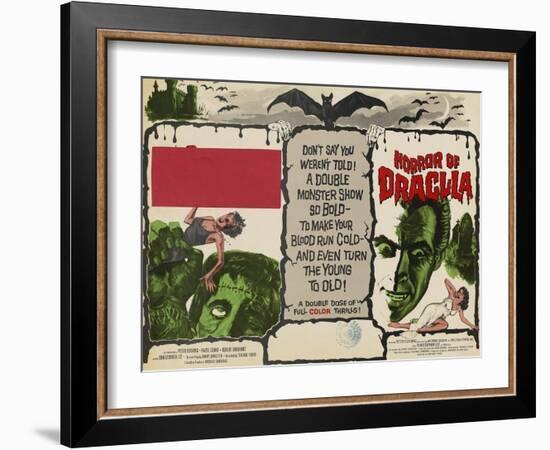 The Curse of Frankenstein, 1957, Horror of Dracula, 1958, Christopher Lee-null-Framed Art Print