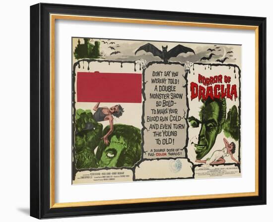 The Curse of Frankenstein, 1957, Horror of Dracula, 1958, Christopher Lee-null-Framed Art Print