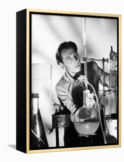 The Curse of Frankenstein, Peter Cushing, 1957-null-Framed Stretched Canvas