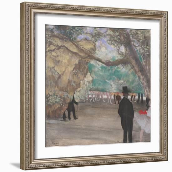 The Curtain, c.1880-Edgar Degas-Framed Giclee Print