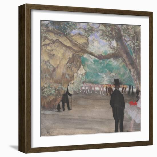 The Curtain, c.1880-Edgar Degas-Framed Giclee Print