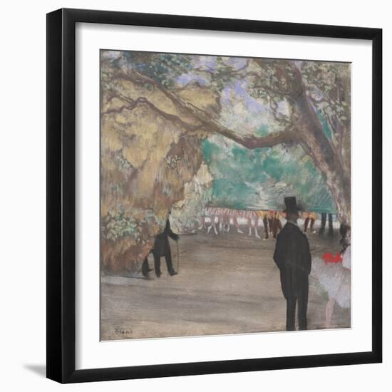 The Curtain, c.1880-Edgar Degas-Framed Giclee Print