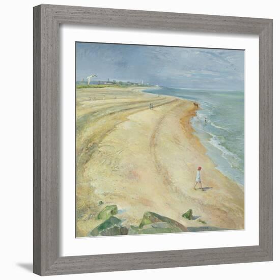 The Curving Beach, Southwold, 1997-Timothy Easton-Framed Giclee Print