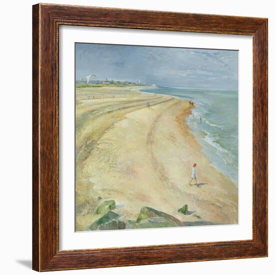 The Curving Beach, Southwold, 1997-Timothy Easton-Framed Giclee Print