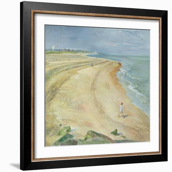 The Curving Beach, Southwold, 1997-Timothy Easton-Framed Giclee Print